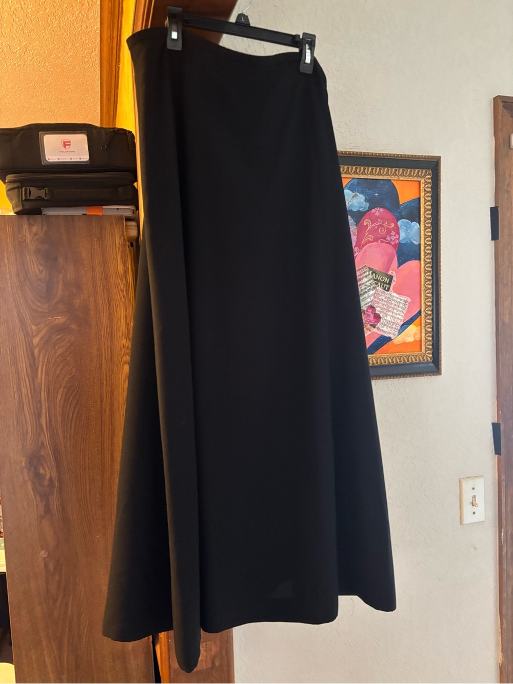 Classic Black Long A-Line Women's Skirt